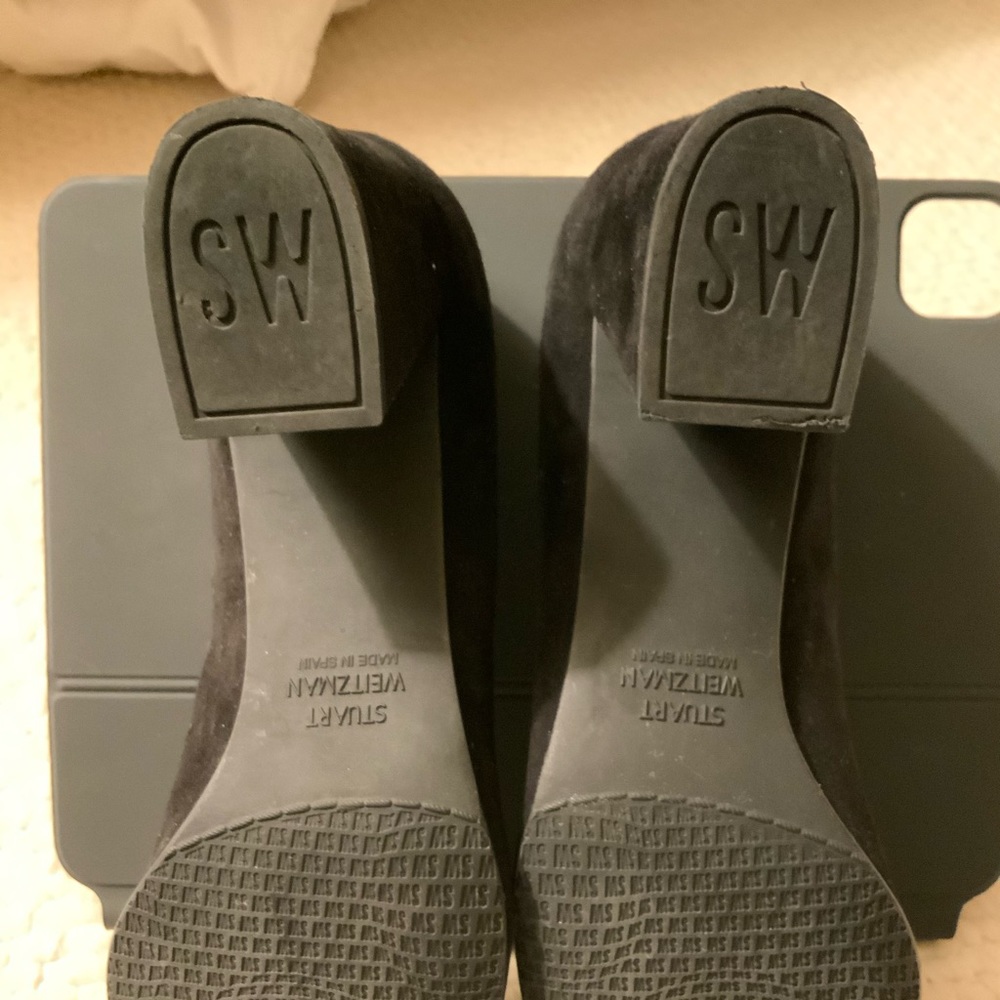 Stuart Weitzman Suede Block Heel Shoes Size: 6.5 - image 6